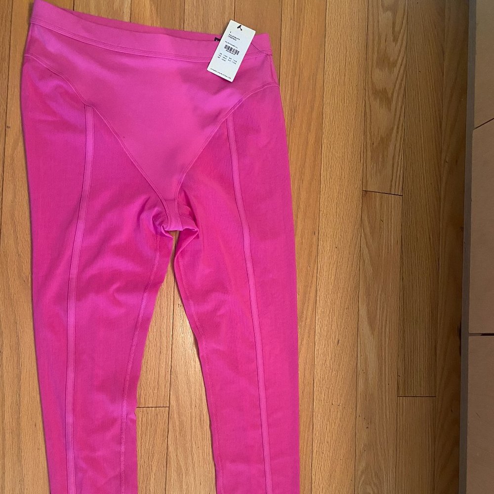 Peloton Solid Pink Mesh Legging - Brittany Allan Collection